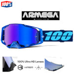 Moto oblečenie - Okuliare, 100% Armega Hiper Coupe mx okuliare mirror blue lens