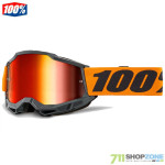 Moto oblečenie - Okuliare, 100% Accuri 2 okuliare, šedá oranžová mirror red lens
