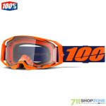 Moto oblečenie - Okuliare, 100% Armatic Neon orange mx okuliare číre sklo