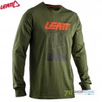 Oblečenie - Pánske, Leatt tričko LongSleve Mesh, tm. zelená