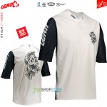 Cyklo oblečenie - Pánske, Leatt cyklistický dres MTB 3.0 Skull, bledo šedá