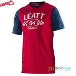 Oblečenie - Pánske, Leatt tričko T-shirt Heritage, červeno modrá