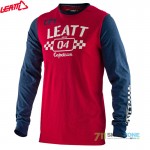 Oblečenie - Pánske, Leatt tričko LongSleeve Heritage, červeno modrá