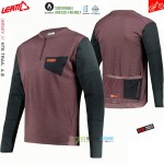 Cyklo oblečenie - Pánske, Leatt MTB Trail 4.0 dres, bordovo čierna