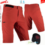 Cyklo oblečenie - Pánske, Leatt cyklistické šortky MTB Trail 3.0 V23, tehlovo červená