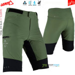 Cyklo oblečenie - Pánske, Leatt cyklistické šortky MTB Trail 2.0, tmavo zelená
