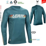 Cyklo oblečenie - Pánske, Leatt MTB Enduro 4.0 dres teal, zelená