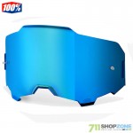 Moto oblečenie - Okuliare, 100% Armega náhradné sklo blue mirror