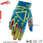 Zľavy - Moto, Leatt rukavice GPX 4.5Lite, limetovo modrá