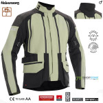 Moto oblečenie - Bundy, Halvarssons Dalen textilná moto bunda, khaki čierna