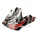 Moto oblečenie - Prilby, Fox V3 Riot visor black/red, čierno červená