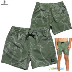 Cyklo oblečenie - Dámske, Volcom Lido Print Trunk 16" boardshort, light olive