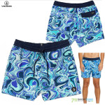 Volcom Lido Print Trunk 16" boardshort, navy modrá