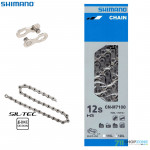 E-bike - Komponenty, Shimano CN-M7100 reťaz 12-kolo 126čl. + rýchlospojka