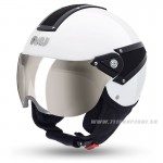 Moto oblečenie - Helmy, NAU Guardian Jet helmet, bielo čierna