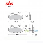 Technika - Brzdy/príslušenstvo, SBS Brzdové platničky 638SI KAW SUZ YAM ATV Rhino