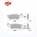 Technika - Brzdy/príslušenstvo, SBS Brzdové platničky 694SI Beta GG Honda KAW YAM
