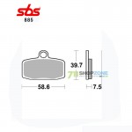 Technika - Brzdy/príslušenstvo, SBS Brzdové platničky 885RSI Husqvarna KTM 85SX TC