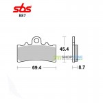 Technika - Brzdy/príslušenstvo, SBS Brzdové platničky 877HS FR HUSQ/KTM
