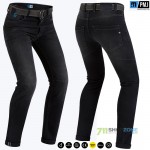 Moto oblečenie - Nohavice, PMJ moto jeans Caferacer Legend, čierna