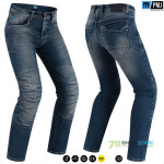 Moto oblečenie - Nohavice, PMJ moto jeans Vegas, stredne modrá