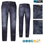 Moto oblečenie - Nohavice, PMJ moto jeans Dakar, modrá